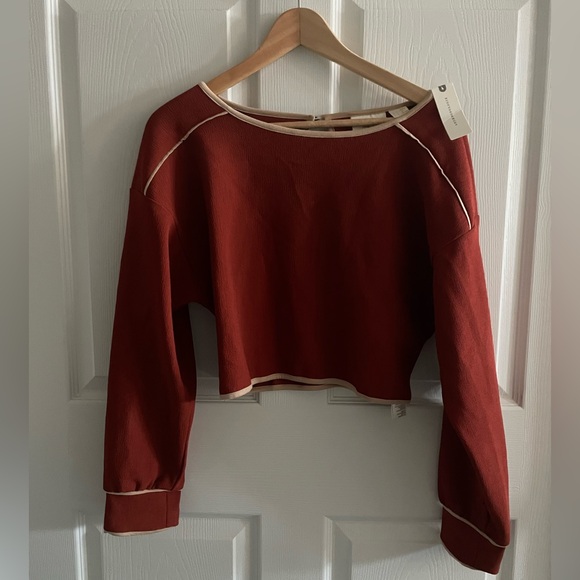 Anthropologie Maeve Contrast Red Skirt Set - Picture 4 of 10